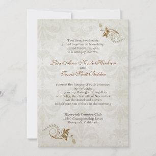 Elegant Fall Wedding Invitation 2b