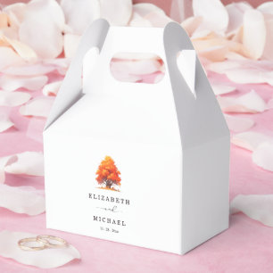 Elegant Fall Wedding Rustic Autumn Tree Wedding Favour Box