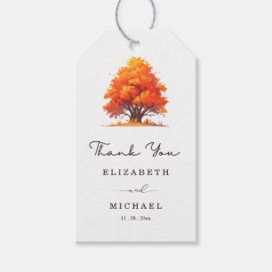 Elegant Fall Wedding Rustic Autumn Tree Wedding Gift Tags