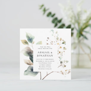 Elegant Fall Wedding Two Become One Christian Invitation