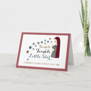 Elegant Falling Stars, Baby Shower Thank You Card