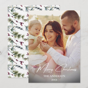 Elegant Family Christmas Card Photo Collage
