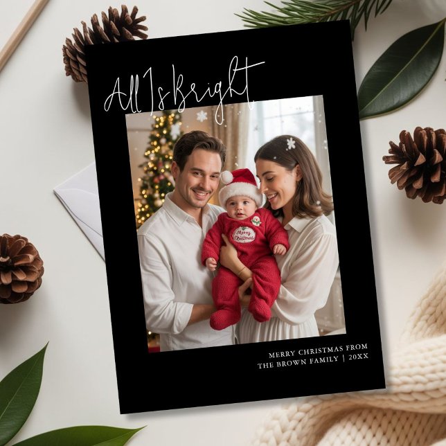 Elegant Family Flat Holiday Card (Creator Uploaded)