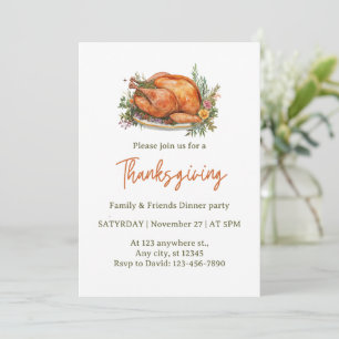 Elegant Family & Friends Feast Invitation