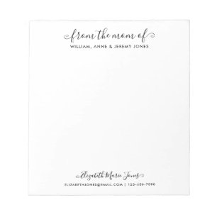 Elegant Family From the Mum Mother Modern Script Notepad