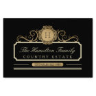 Elegant Family Home Name Gold Black White