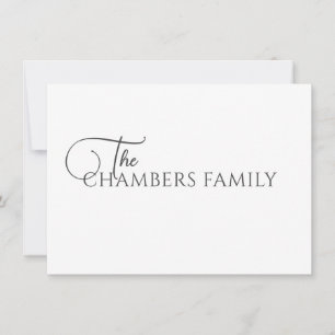 Elegant Family Name Card
