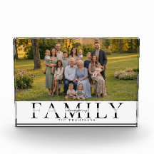 Elegant Family Name Keepsake Photo Gift