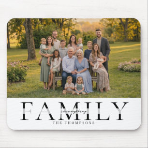 Elegant Family Name Keepsake Photo Gift Mouse Mat