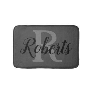 Elegant Family Name Monogrammed Bath Mat