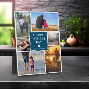 Elegant Family Photo Collage   Father's Day Plaque