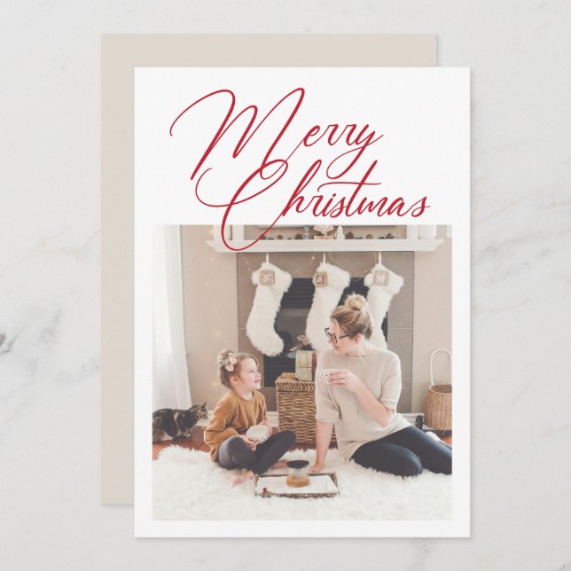 Elegant Family Photo Holiday  (Front/Back)