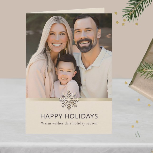 Elegant Family Photo Holiday Card (Creator Uploaded)