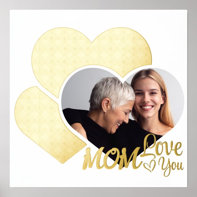 Elegant family photo - love you Mum Foil Prints (Front)