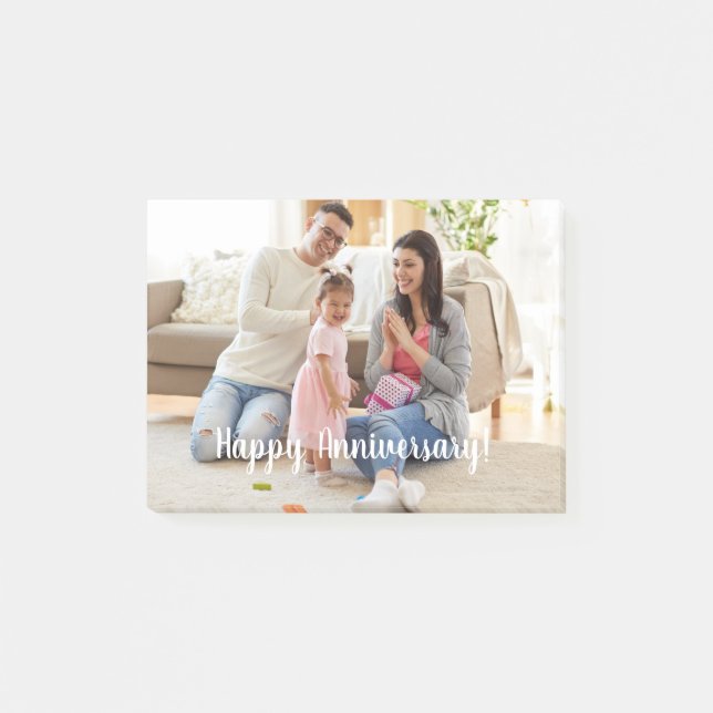 Elegant Family Photo Template Post-it Notes (Front)