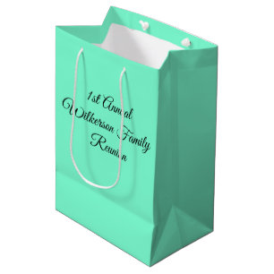 Elegant Family Reunion Blue-green Medium Gift Bag
