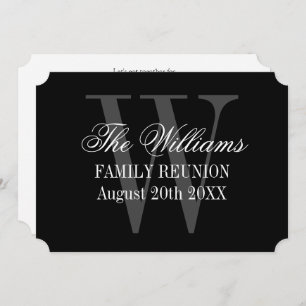 Elegant family reunion gathering party invitations