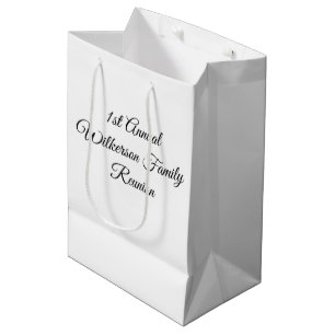 Elegant Family Reunion White Medium Gift Bag