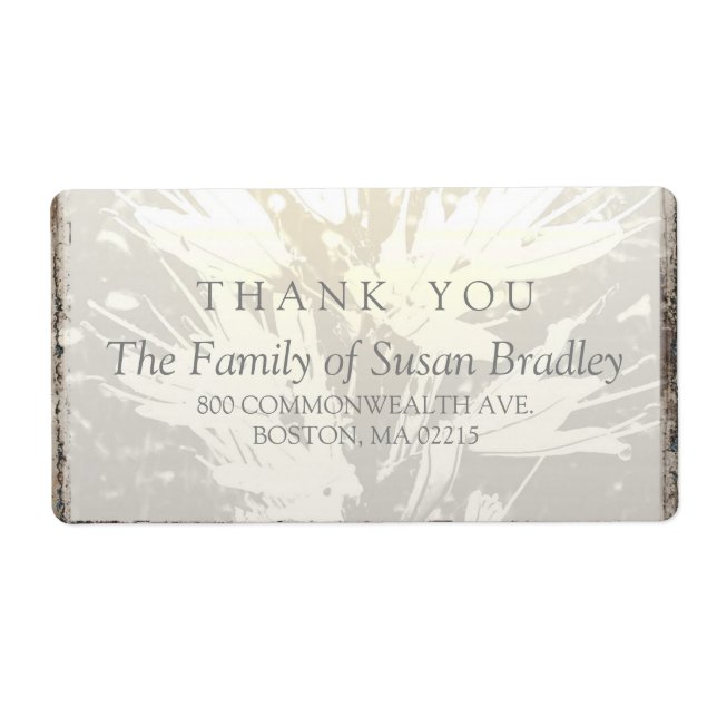 Elegant Family Thank You Address Label (Front)
