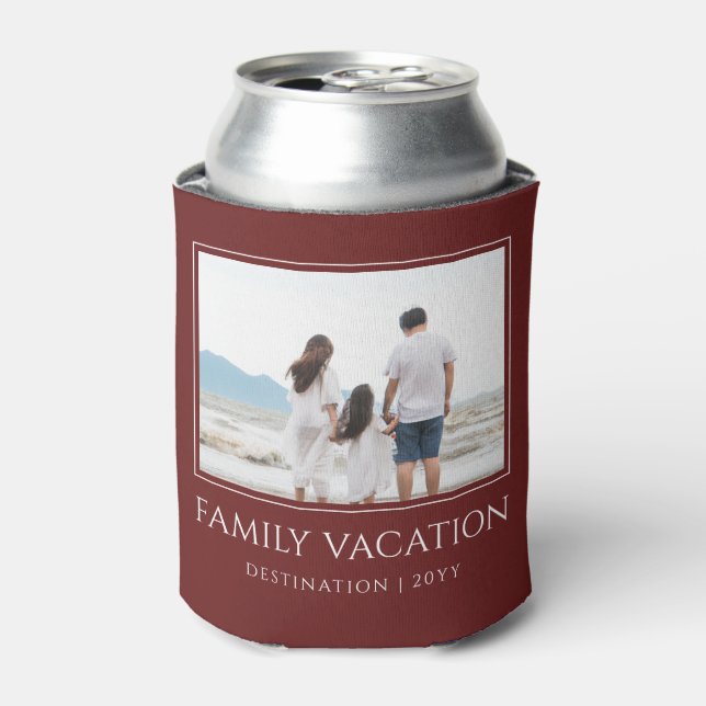 Elegant Family Vacation | Family Trip Photo Can Cooler (Can Front)
