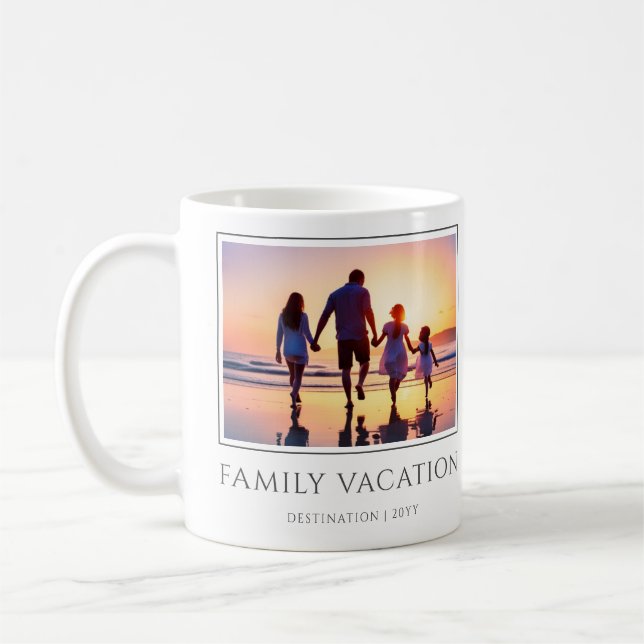 Elegant Family Vacation | Family Trip Photo Coffee Mug (Left)