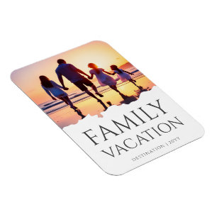Elegant Family Vacation Family Trip Photo Magnet