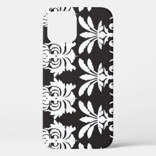 Elegant Fan Motifs in Golden Art Deco. iPhone 12 Case