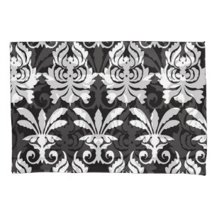 Elegant Fan Motifs in Golden Art Deco. Pillowcase