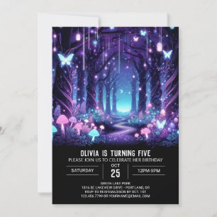 Elegant Fantasy Woodland Digital Birthday Invitation