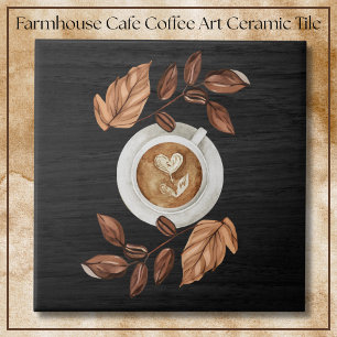 Elegant Farmhouse Coffee Mug Art Café  Tile