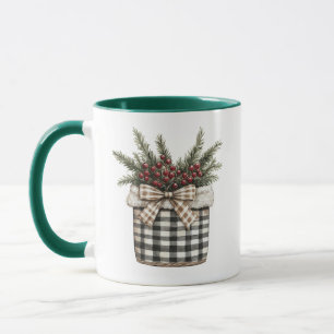 Elegant Farmhouse Country Christmas Personalised Mug