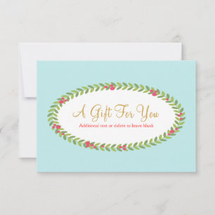 Elegant Fashion & Beauty Holiday Gift Certificate