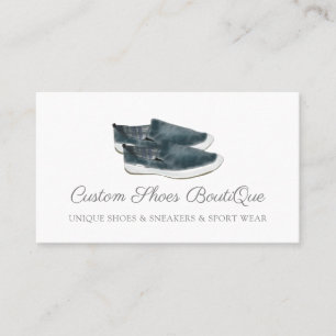 Elegant Fashion Boutique Canvas Shoes Jean Sneaker Business Card
