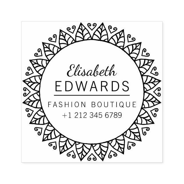 Elegant Fashion Boutique Rubber Stamp (Imprint)