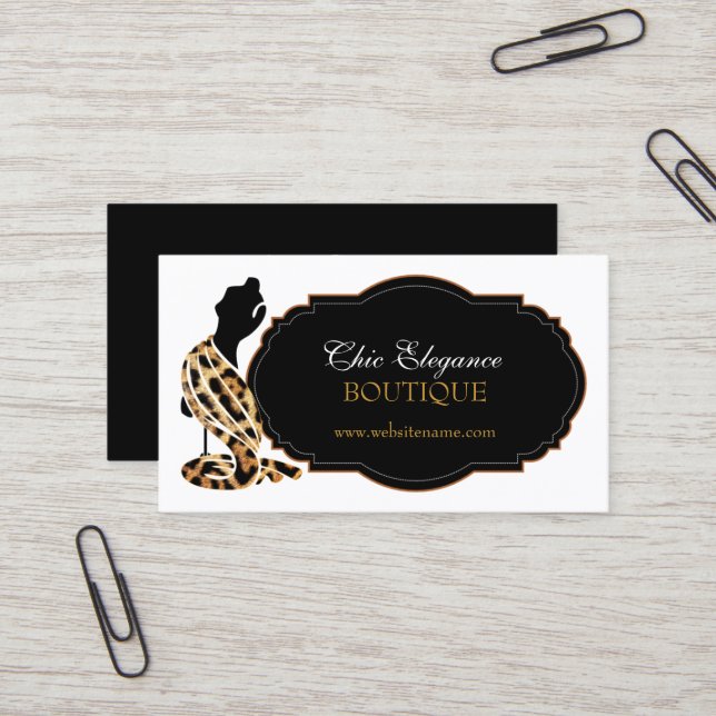 Elegant Fashion Business Card (Front/Back In Situ)