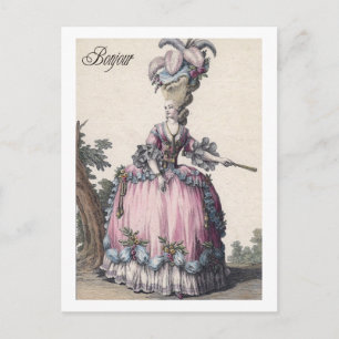 Elegant Fashion Marie Antoinette Greeting Card