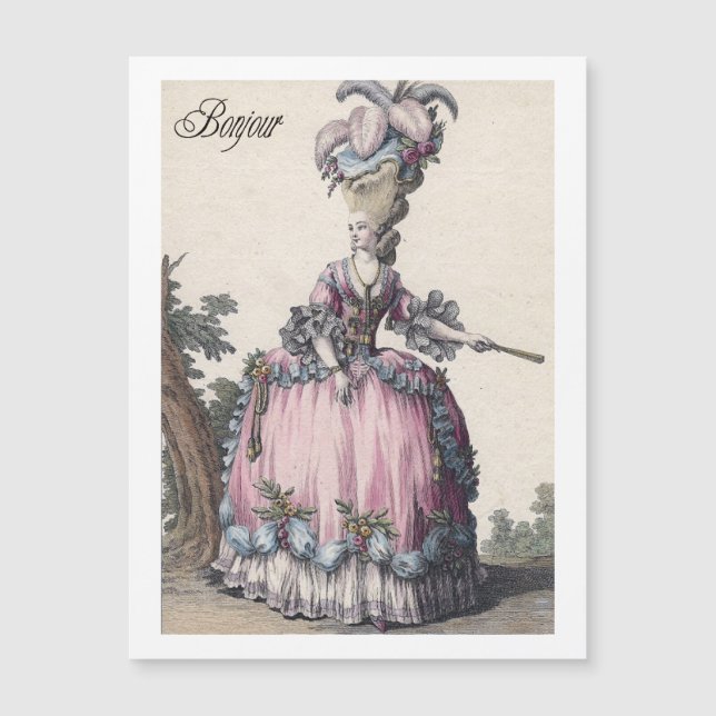 Elegant Fashion Marie Antoinette Greeting Card (Front)
