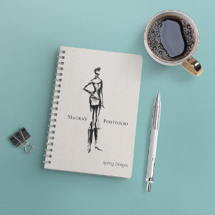 Elegant Fashion Portfolio   Spring Sketch Notebook