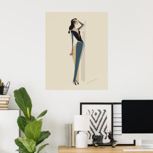 Elegant Fashion Woman Illustration – Minimalist  Poster
