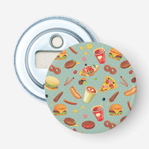 Elegant Fast Food Pattern Bottle Opener