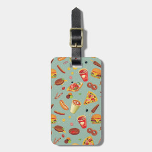 Elegant Fast Food Pattern Luggage Tag