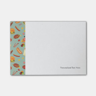 Elegant Fast Food Pattern Post-it Notes