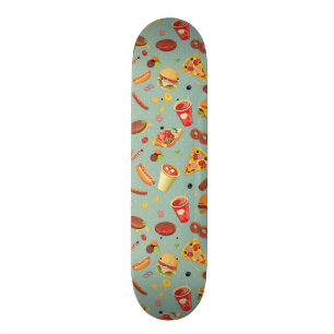 Elegant Fast Food Pattern Skateboard