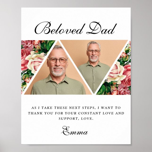 Elegant Father of the Bride Gift Thank You Gift  Poster (Front)