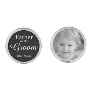 Elegant Father of the Groom Custom Photo Cufflink