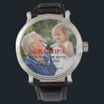 Elegant Father`s Day Photo Watch Gift<br><div class="desc">Elegant Father`s Day Photo Watch Gift The design has a full photo. Modern typography in black and white colours overlays the photo. Personalise with your names and add your photo. Great gift for a dad or a grandpa for Father`s Day,  birthday or Christmas</div>