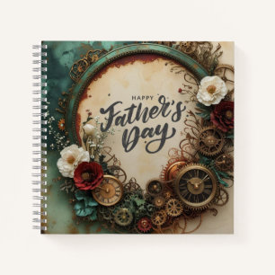 Elegant Father’s Day Steampunk and plum florals Notebook