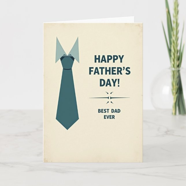 Elegant Fathers Day Attire Card (Front)