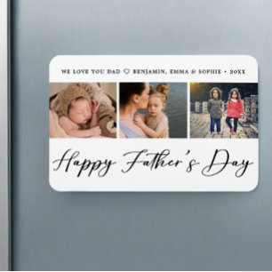 Elegant Father's Day Photo Magnet