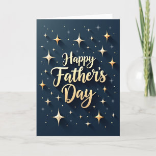 Elegant Fathers Day Stars Card